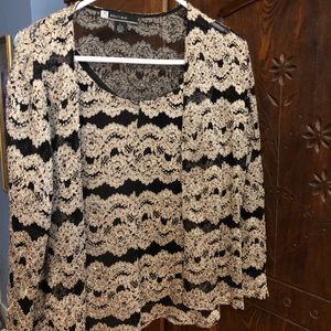 Evening jacket and matching sleeveless top